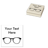 メガネシンプルビジネスゴム切手 ラバースタンプ (押印)