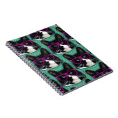 メガネフォトパターンアートつきエピック猫 ノートブック (右側)