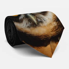 メガネフクロウの魅惑の黄金の目 ネクタイ