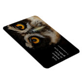 メガネフクロウの魅惑の黄金の目 マグネット (右側)