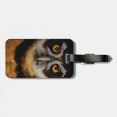 メガネフクロウの魅惑の黄金の目 ラゲッジタグ (裏面横)