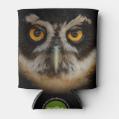 メガネフクロウの魅惑の黄金の目 缶クーラー (正面)