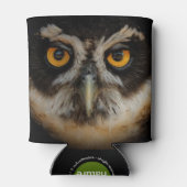 メガネフクロウの魅惑の黄金の目 缶クーラー (裏面)