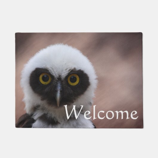 メガネフクロウへようこそ ドアマット (正面)