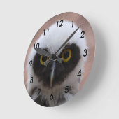 メガネフクロウ ラウンド壁時計 (傾斜)