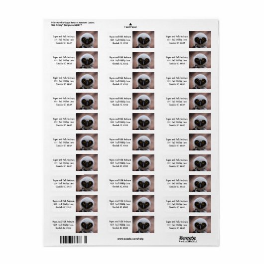 メガネフクロウ ラベル (フルシート)