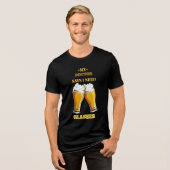 メガネ必要です トライブレンドTシャツ (正面全面)