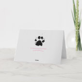 メガネ折り畳みグリーティングカード付き愛らしい犬  カード (裏面)