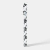 メガネ柄の可愛い猫カスタムモノグラム iPhone 15ケース (左側面)