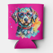 メガネ犬 缶クーラー (正面)