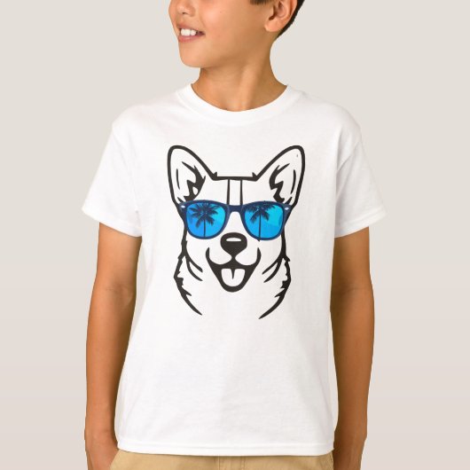 メガネ犬Tシャツ Tシャツ (正面)