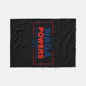 メガパワーズトランプヴァンスホーガン フリースブランケット (正面(横))