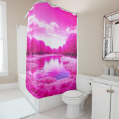 メガピンクの森 シャワーカーテン (インサイチュ)