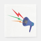 メガフォンサウンドウェーブ紙ナプキンス スタンダードランチョンナプキン (正面)