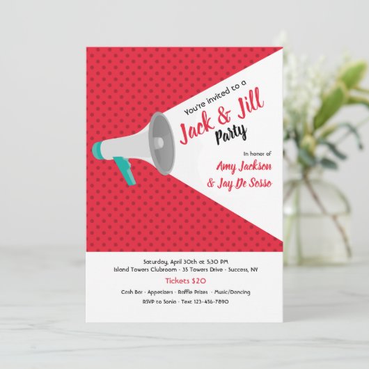 メガフォン招待状 招待状 (スタンド正面)