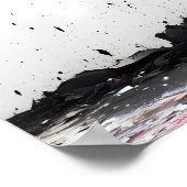 メガホンと鳥を持つグラフィティマン – 抗議 ポスター (角)