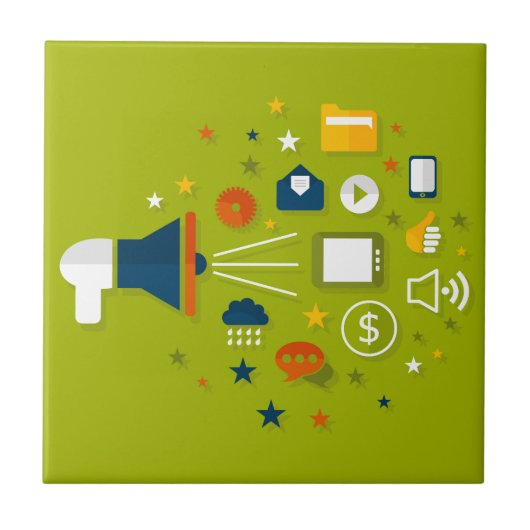 メガホンの広告 タイル (正面)