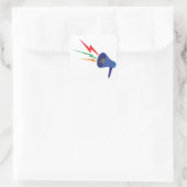 メガホンの音波のステッカー スクエアシール (バッグ)