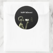 メガホンのX線視覚スケルトン – 黄色 ラウンドシール (バッグ)