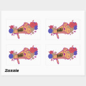 メガホンシンプルロゴ()シール 長方形シール (シート)