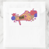 メガホンシンプルロゴ()シール 長方形シール (バッグ)