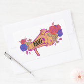 メガホンシンプルロゴ()シール 長方形シール (封筒)