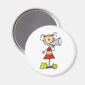 メガホン付きチアリーダー マグネット (正面/裏面)