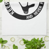 メガホン保は静かで決して忘れない キッチンタオル (折り畳み)