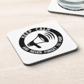 メガホン保は静かで決して忘れない コースター (左側)