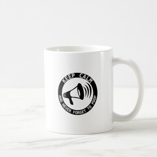 メガホン保は静かで決して忘れない コーヒーマグカップ (右)