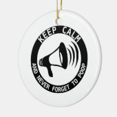 メガホン保は静かで決して忘れない セラミックオーナメント (左)