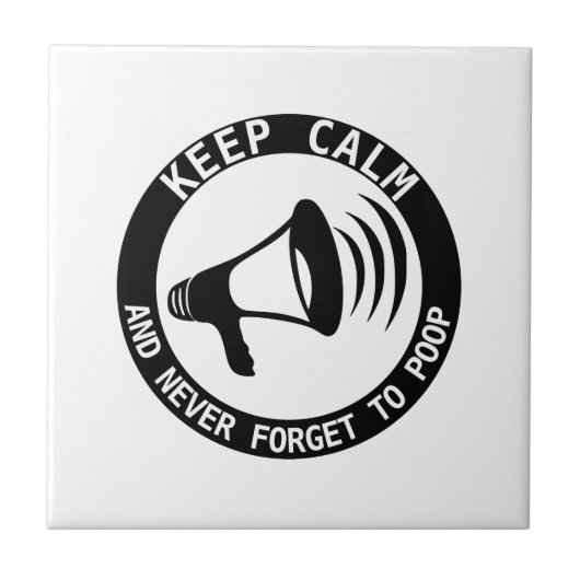 メガホン保は静かで決して忘れない タイル (正面)