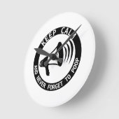 メガホン保は静かで決して忘れない ラウンド壁時計 (傾斜)