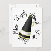 メガホン応援インブラック ポストカード (正面/裏面)