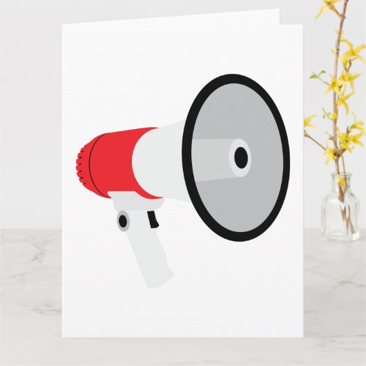 メガホン カード (黄色い花)