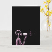 メガホン-ピンクのX線の視野の骨組 カード (黄色い花)