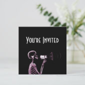 メガホン-ピンクのX線の視野の骨組 招待状 (スタンド正面)