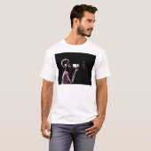 メガホン-ピンクのX線の視野の骨組 Tシャツ (正面フル)