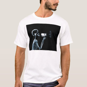 メガホン-青のX線の骨組 Tシャツ
