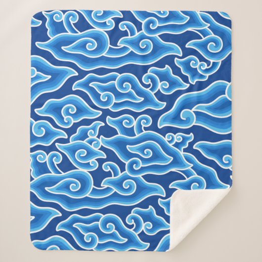 メガメンドンろうけつ染めパターンメガメンドン シェルパブランケット (正面)