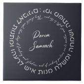 メガラテスター引用文ヘブライ祝語の目的語 タイル (正面)