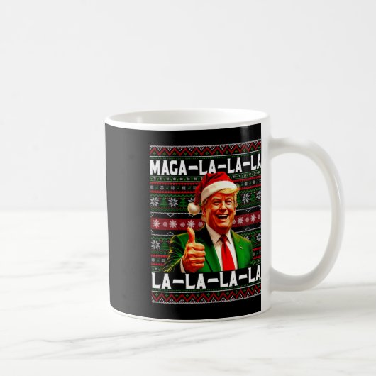 メガララおもしろいラトランプサンタハダージュクリスマス コーヒーマグカップ (右)