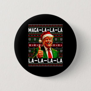 メガララおもしろいラトランプサンタハダージュクリスマス 缶バッジ