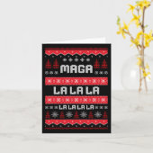 メガララおもしろいラドナルドトランプクリスマスセーター カード (黄色い花)