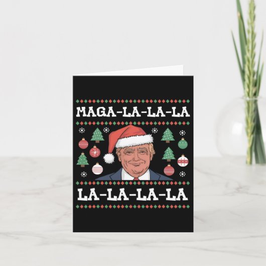 メガララドナルドトランプポタス47醜いクリスマス カード (正面)