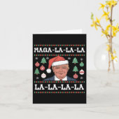 メガララドナルドトランプポタス47醜いクリスマス カード (黄色い花)
