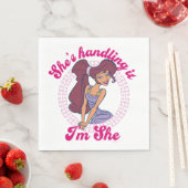 メガラ - 彼女はそれを処理している、私は彼女のティッシュペーパーだ スタンダードランチョンナプキン (インサイチュ)