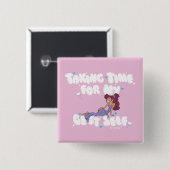 メガラ - 私の最高の自分を大切にする時間 ボタン 缶バッジ (正面&裏面)