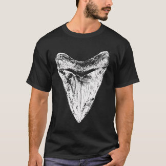 メガロドンの歯のサメ愛好家ギフト メガ・シャークス化石 Tシャツ