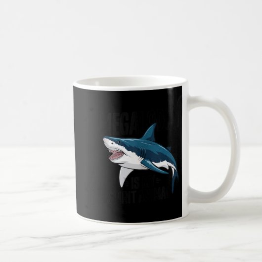 メガロドンは私の霊獣おもしろいことわざサメL コーヒーマグカップ (右)